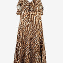 Second-Hand - Witchery Auburn Cheetah Print Linen Dress Size 8 - SwapUp