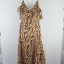 Second-Hand - Witchery Auburn Cheetah Print Linen Dress Size 8 - SwapUp