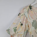 Second-Hand - Witchery Pastel Shirred Puff Sleeve Top Size S - SwapUp