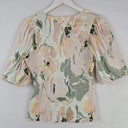 Second-Hand - Witchery Pastel Shirred Puff Sleeve Top Size S - SwapUp