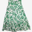 Second-Hand - Witchery Green Paisley Swirl Linen Skirt Size 8 - SwapUp