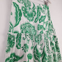 Second-Hand - Witchery Green Paisley Swirl Linen Skirt Size 8 - SwapUp