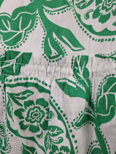 Second-Hand - Witchery Green Paisley Swirl Linen Skirt Size 8 - SwapUp