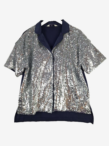 Peter Alexander Sequin Nights Collared Top Size L