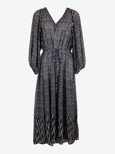 Veronika Maine Sheer ZigZag Flow Dress Size 12