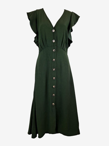 Witchery Emerald Button-up Dress Size 12