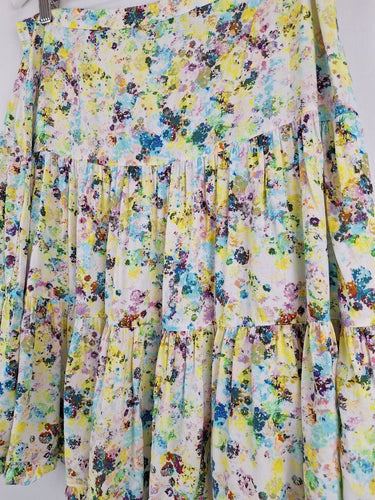 Second-Hand - Jigsaw Floral Confetti Tiered Skirt Size 12 - SwapUp