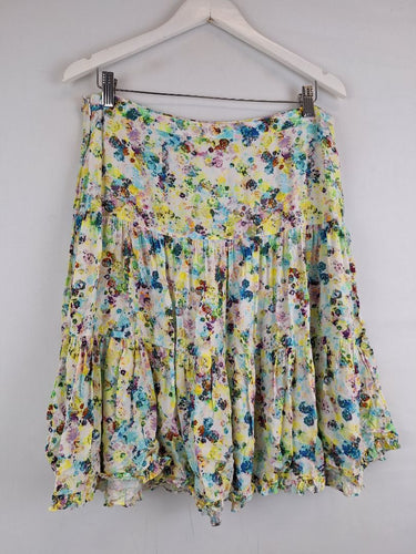 Second-Hand - Jigsaw Floral Confetti Tiered Skirt Size 12 - SwapUp
