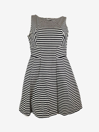 Cue Stripe Flare Midi Dress Size 14