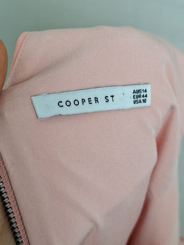 Second-Hand - Cooper St Salmon Flirty Fitted Dress Size 14 - SwapUp