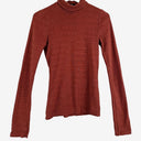 Second-Hand - Bassike Thick Terracotta Roll Neck Top Size XS - SwapUp