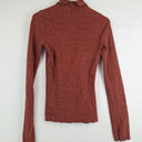 Second-Hand - Bassike Thick Terracotta Roll Neck Top Size XS - SwapUp