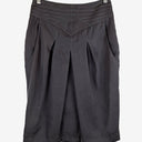 Second-Hand - White Suede Slate Sheen Pleat Mini Skirt Size 8 - SwapUp