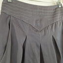 Second-Hand - White Suede Slate Sheen Pleat Mini Skirt Size 8 - SwapUp