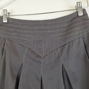Second-Hand - White Suede Slate Sheen Pleat Mini Skirt Size 8 - SwapUp