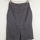 Second-Hand - White Suede Slate Sheen Pleat Mini Skirt Size 8 - SwapUp