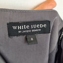 Second-Hand - White Suede Slate Sheen Pleat Mini Skirt Size 8 - SwapUp