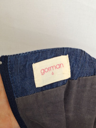 Second-Hand - Gorman Denim Look Lacey Mini Dress Size 6 - SwapUp