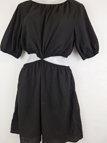 Second-Hand - Atmos & Here Cut Out Linen Blend Dress Size 10 - SwapUp