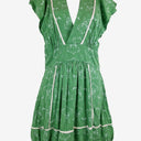 Second-Hand - Assorted Brands V Neck Parakeet Green Mini Dress Size 8 - SwapUp