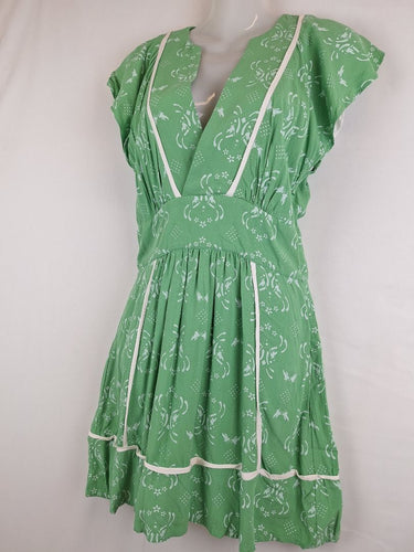 Second-Hand - Assorted Brands V Neck Parakeet Green Mini Dress Size 8 - SwapUp