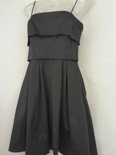 Second-Hand - Morrissey Structured Pleat Silk Lining Midi Dress Size 10 - SwapUp