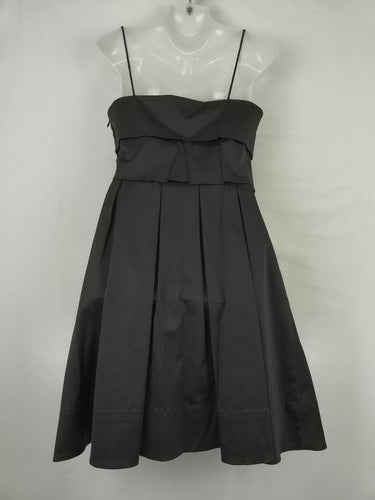 Second-Hand - Morrissey Structured Pleat Silk Lining Midi Dress Size 10 - SwapUp