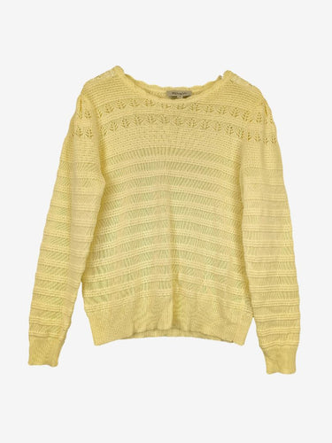 Review Cream Linen Blend Crotchet Jumper Size 14