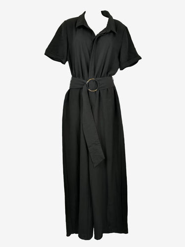 Atmos & Here Timeless Belted Button Up Jumpsuit Size 12