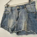 Second-Hand - Seed Two Tone Raw Edge Mini Shorts Size 12 - SwapUp