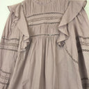 Second-Hand - Witchery Bohemian Lilac Trimmed Blouse Size 8 - SwapUp