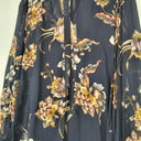 Second-Hand - Witchery Semi Sheer Navy Floral Blouse Size 8 - SwapUp