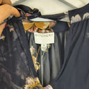 Second-Hand - Witchery Semi Sheer Navy Floral Blouse Size 8 - SwapUp