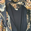Second-Hand - Witchery Semi Sheer Navy Floral Blouse Size 8 - SwapUp