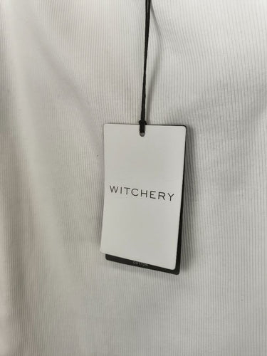 Second-Hand - Witchery Asymmetric Cut Out Cotton Top Size S - SwapUp