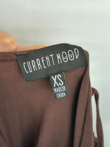 Second-Hand - Current Mood Chocolate Fairy Layered Tie Top Size XS - SwapUp