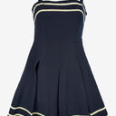 Second-Hand - Assorted Brands Classic Embroidered Trim Box Pleat Dress Size XS - SwapUp