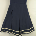 Second-Hand - Assorted Brands Classic Embroidered Trim Box Pleat Dress Size XS - SwapUp