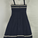 Second-Hand - Assorted Brands Classic Embroidered Trim Box Pleat Dress Size XS - SwapUp