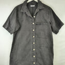 Second-Hand - St. Mrlo Charcoal Denim Panelled Shirt Size 10 - SwapUp