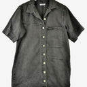 Second-Hand - St. Mrlo Charcoal Denim Panelled Shirt Size 10 - SwapUp