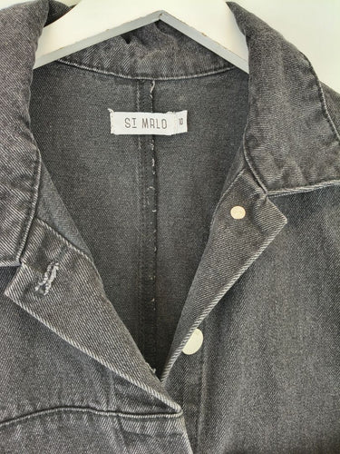 Second-Hand - St. Mrlo Charcoal Denim Panelled Shirt Size 10 - SwapUp