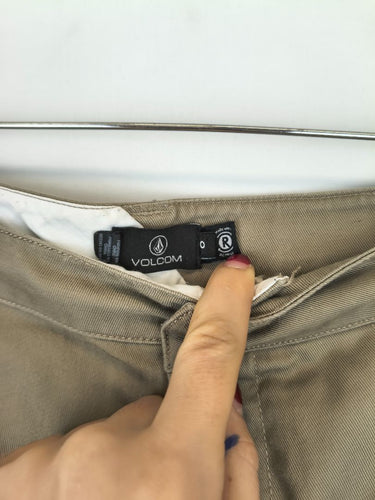 Second-Hand - Volcom Taupe Casual Summer Shorts Size 12 - SwapUp
