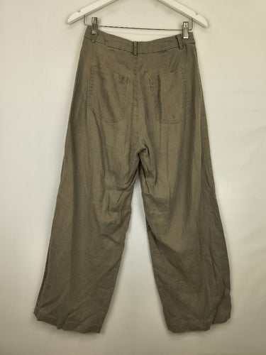Second-Hand - Amelius Smokey Taupe Linen Pants Size 6 - SwapUp