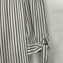 Second-Hand - Decjuba Navy Stripe Off The Shoulder Blouse Size 10 - SwapUp