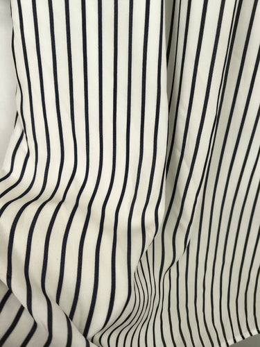 Second-Hand - Decjuba Navy Stripe Off The Shoulder Blouse Size 10 - SwapUp
