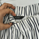 Second-Hand - Decjuba Navy Stripe Off The Shoulder Blouse Size 10 - SwapUp
