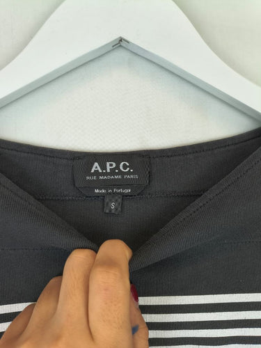 Second-Hand - A.P.C Elevated Stripe Long Sleeve Top Size S - SwapUp
