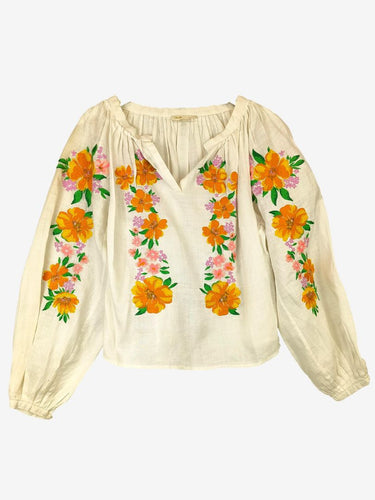 Maje Summery Bouquet Blouse Size S