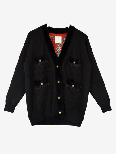 Sandro Exquisite Velvet Trim Jacket Size S